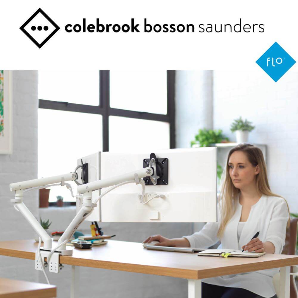 Flo(フロー) モニターアーム デュアル ホワイト ( VESA規格対応 CBS