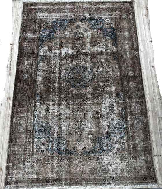 オーバーダイラグ 276×190cm 手織り グレー (OV-0034) – ギャッベ