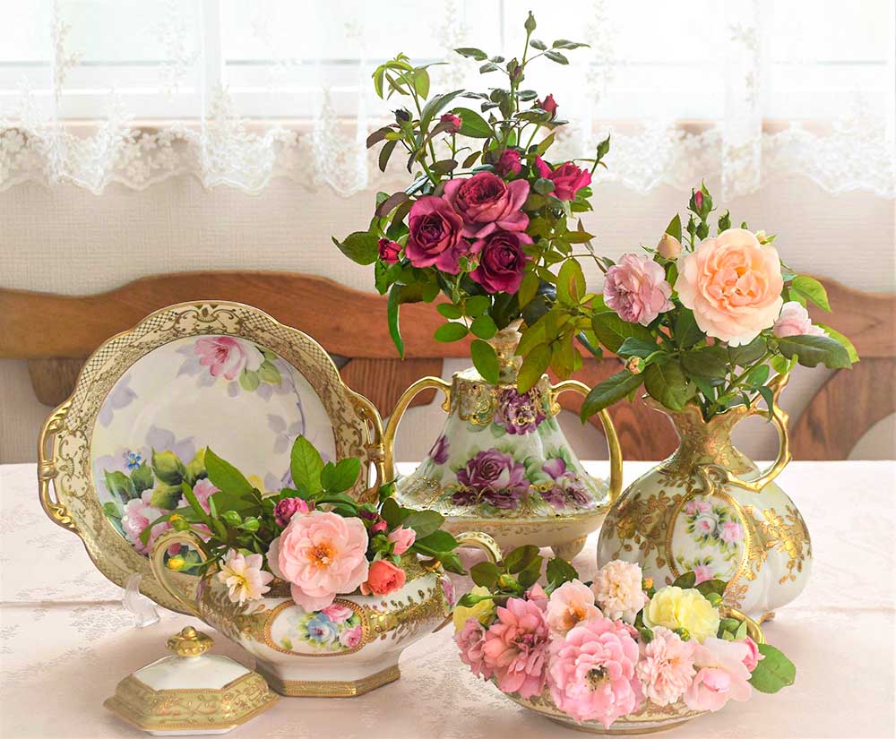 期間限定最終処分特価オールドノリタケメープル裏印変形ボール 金点