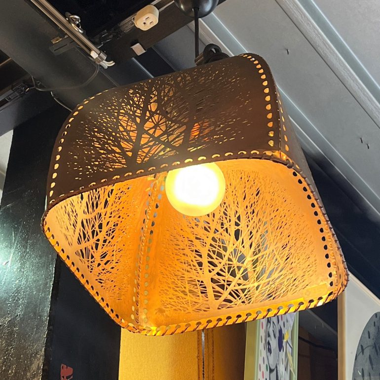 YAMAGIWA/ヤマギワ 1970s 鶴岡鉦次郎 AKAGANE ペンダントランプ