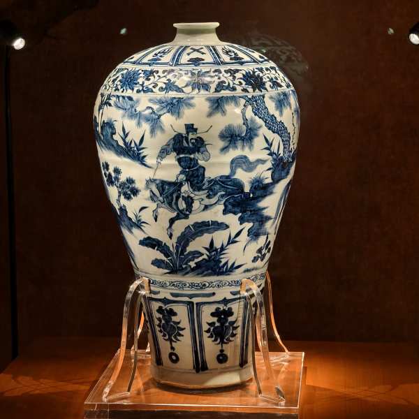 元青花蕭何月下追韓信図梅瓶_百度百科