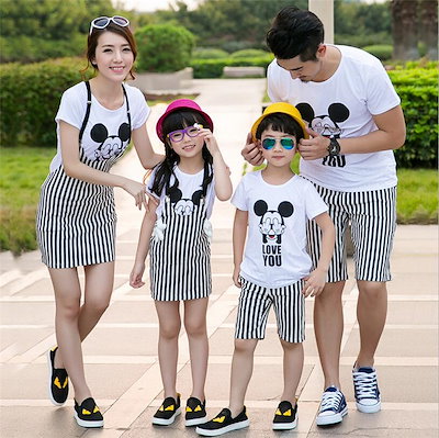 親子ペア ミッキー Tシャツセット GAP 家族コーデ Qoo10] ディズニー