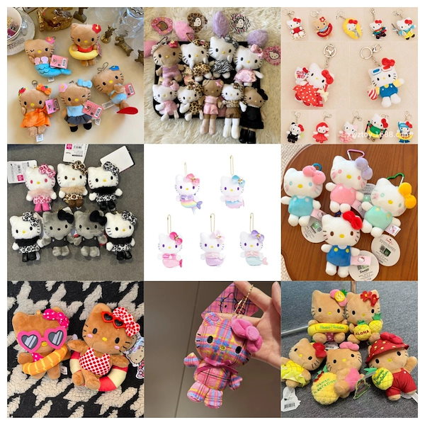 日焼けキティ＆ダニエル ぬいぐるみキーホルダー これ懐かしすぎる