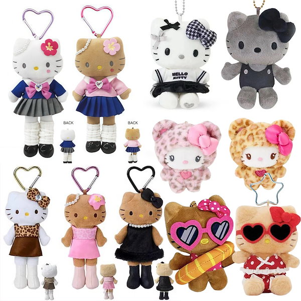 Qoo10] キティちゃん キーホルダー ヒョウ柄 浮