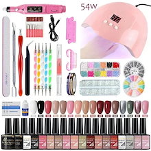 Qoo10] 初心者用ジェルネイルキット 54W LE : ネイル
