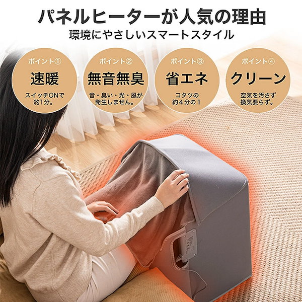 Qoo10] パネルヒーター ラウンド ブランケット