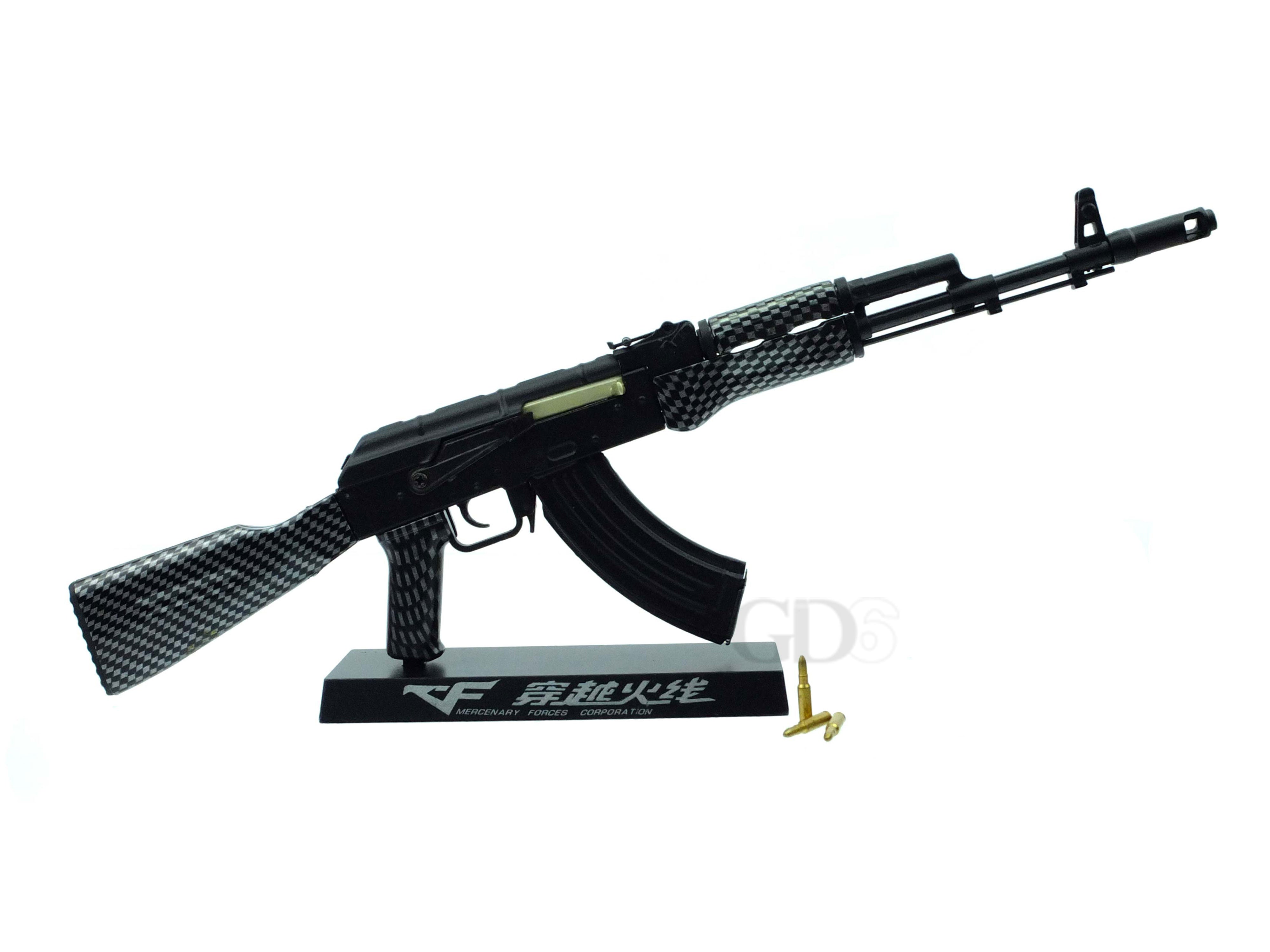 1/3.5 スケール AK47 金属製 ミニモデルガン 組立キット. – GD6-JP