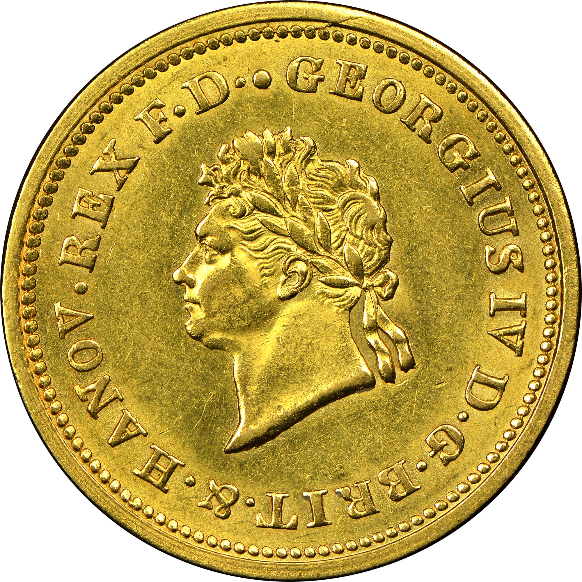 高鑑定】ドイツ Hannover ジョージ4世 10ターラー金貨 1825年 MS62 – 2