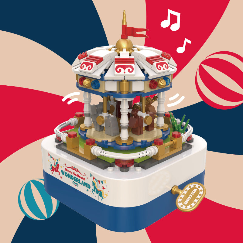 Musical Merry-Go-Round Building Block Set | General Jim's Toys & Brick