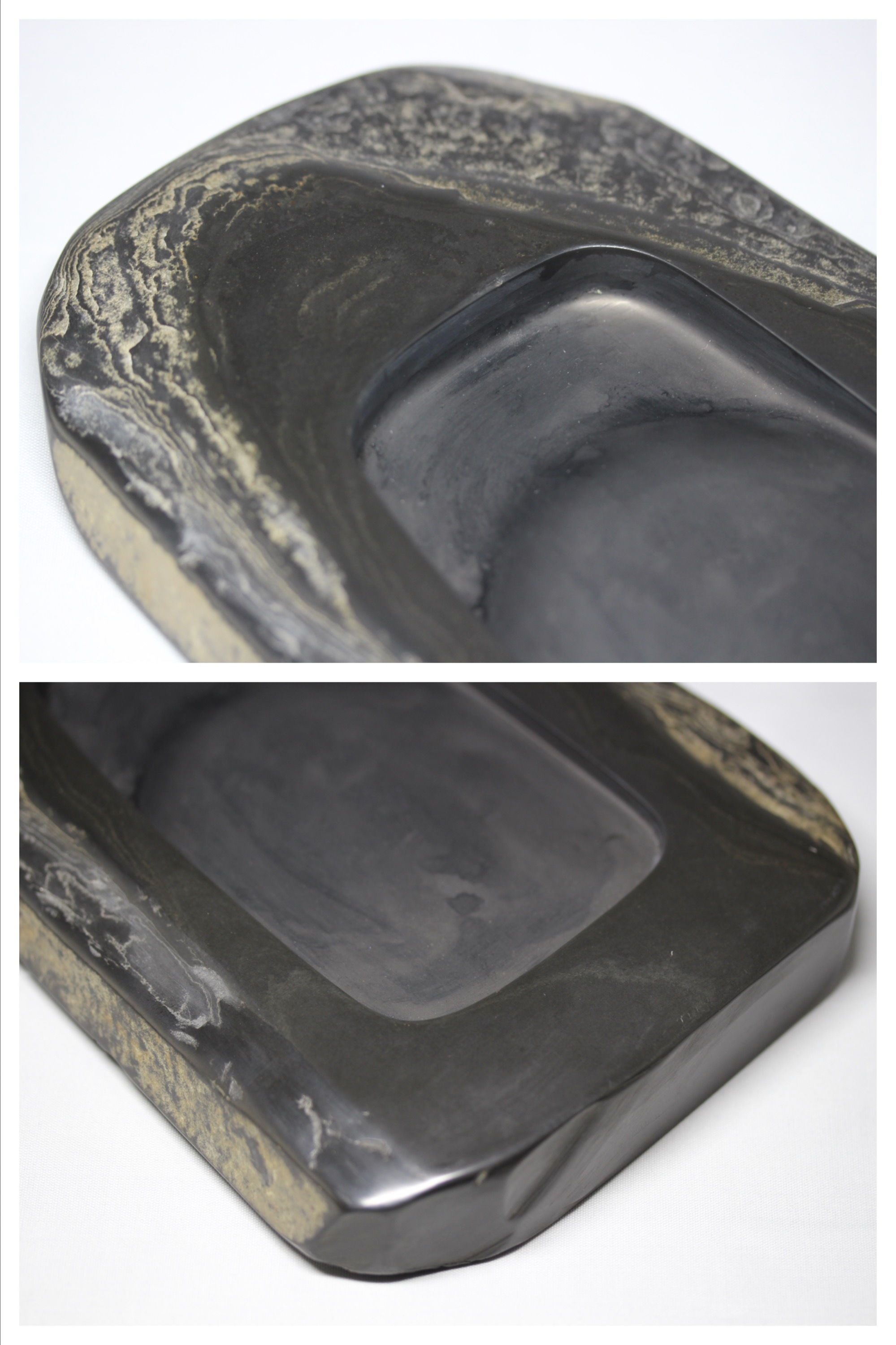 長崎県対馬若田硯 源照作 未使用 共箱 DT446 長崎県対馬若田硯 源照作