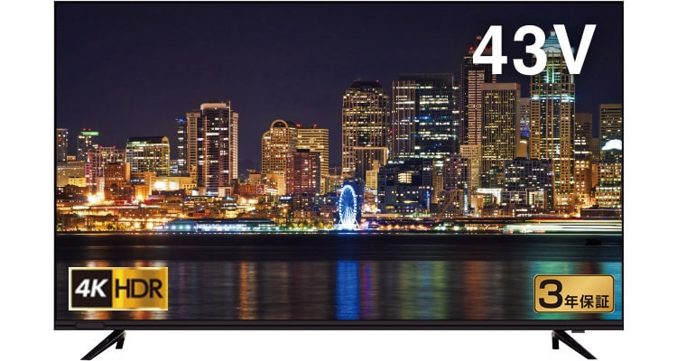 43V型 4K/HDR対応 ベゼルレス液晶テレビ AX-KH43T- GEO Online/ゲオ