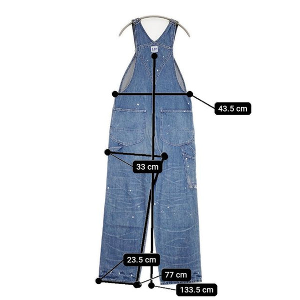 Lee LM7245 ペイント加工 デニムサロペット オーバーオール ブルー