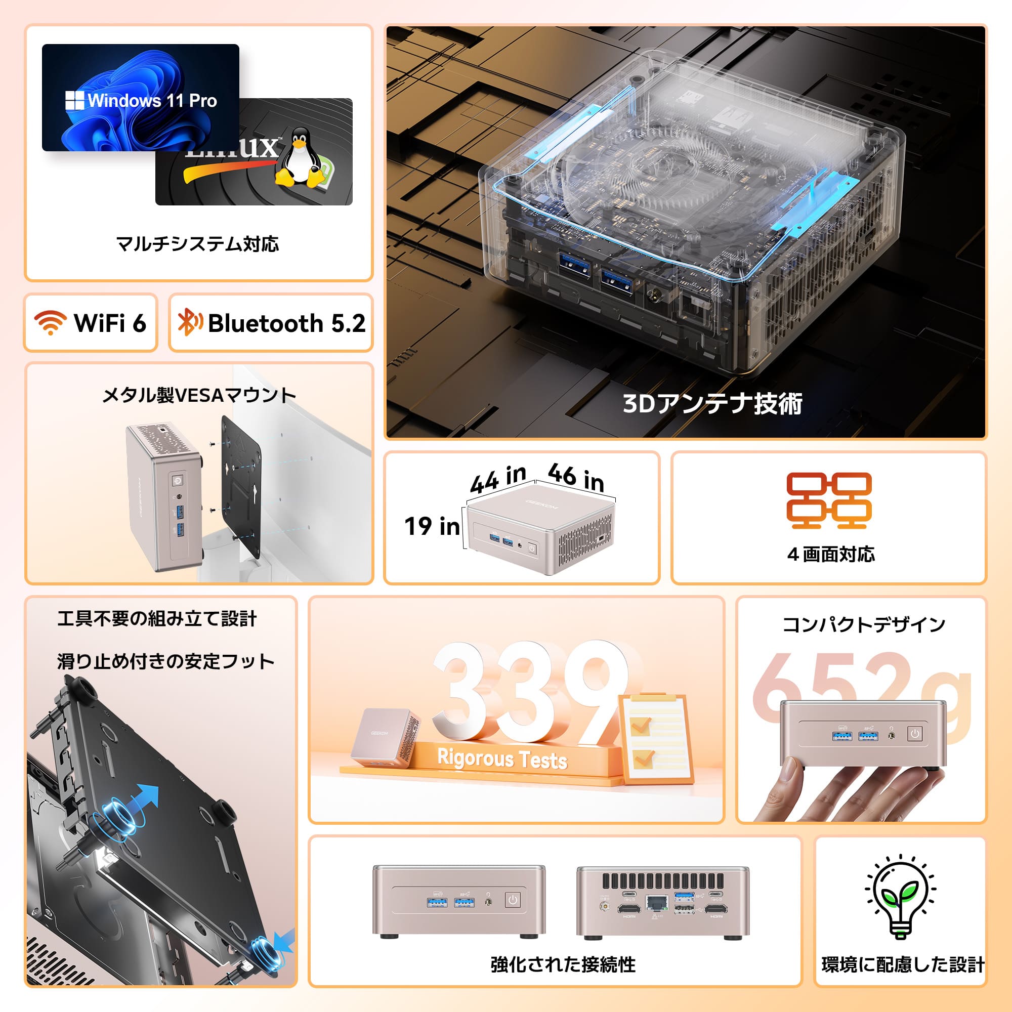 日本限定 GEEKOM A5 2026エディション ミニPC AMD Ryzen R5-7430U/R7