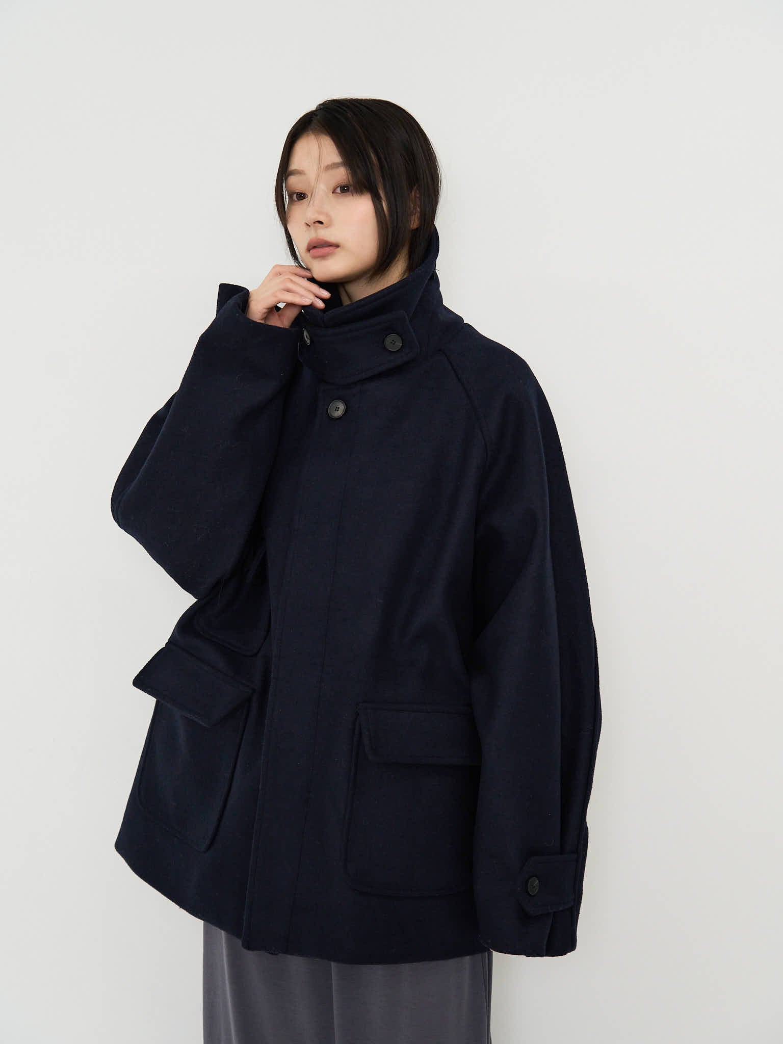 flap pocket wool coat – geeong