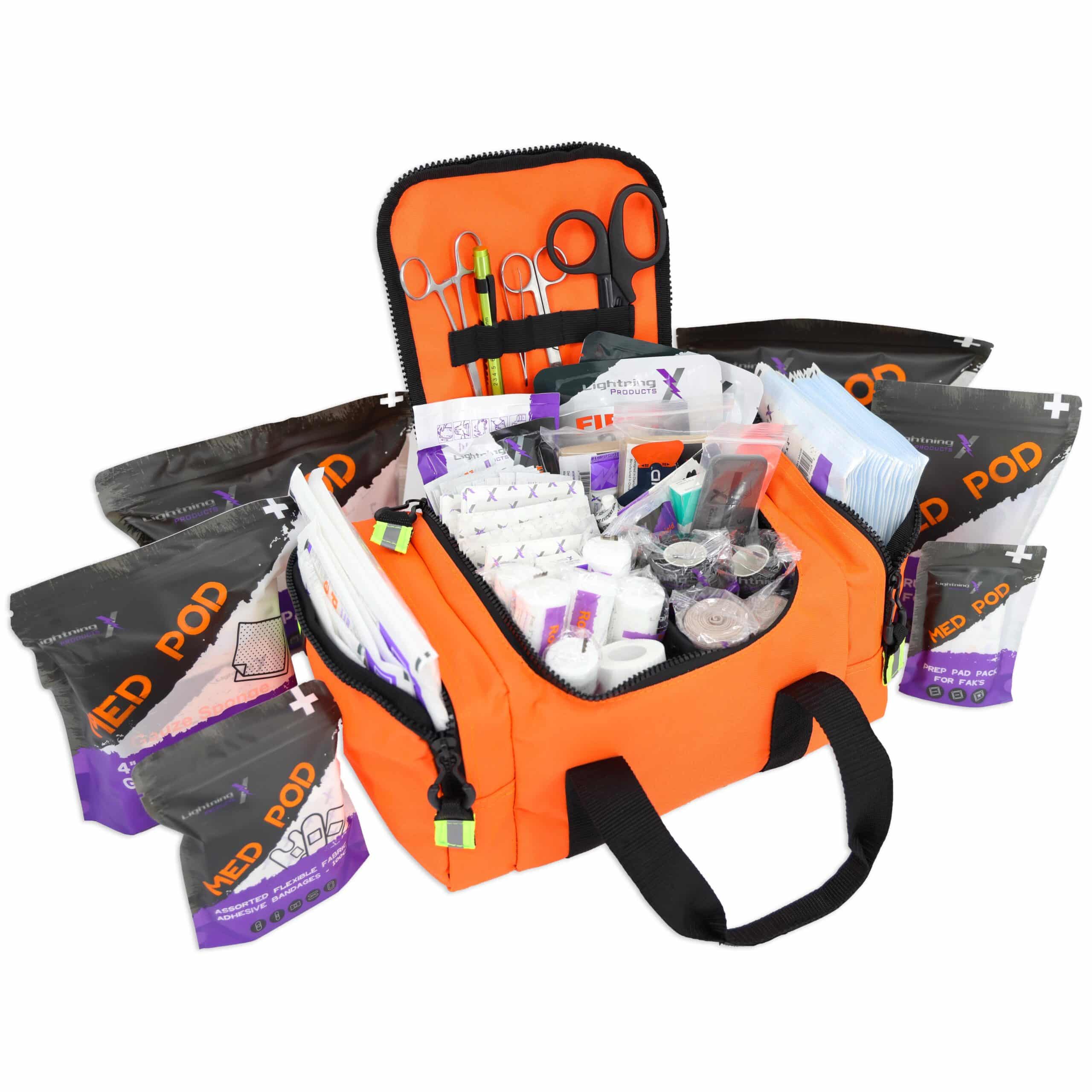 Compact First Responder EMT Bag Stocked w/ Basic Fill Kit A