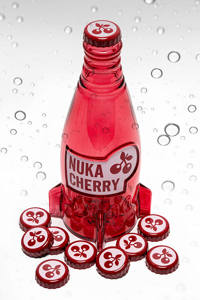 Fallout Nuka Cherry Glass Bottle & Caps – Official Bethesda Gear Store