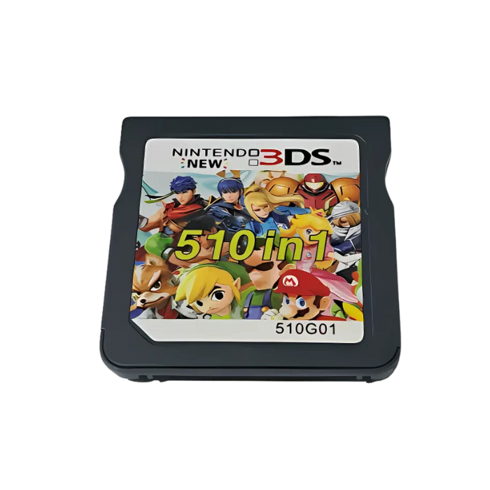 510-in-1 Super Combo DS Game Cartridge – Pokémon, Mario, Dragon