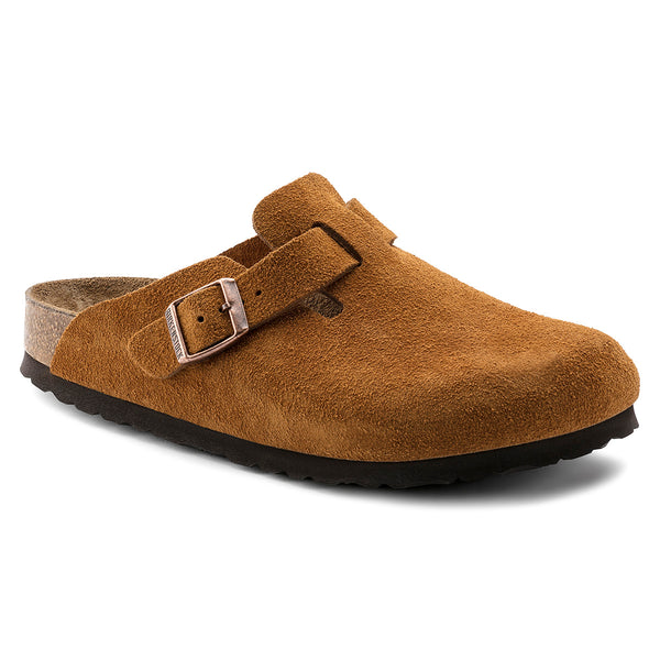 Birkenstock-Boston Soft Footbed Mink Suede-Narrow – Getz's Inc.