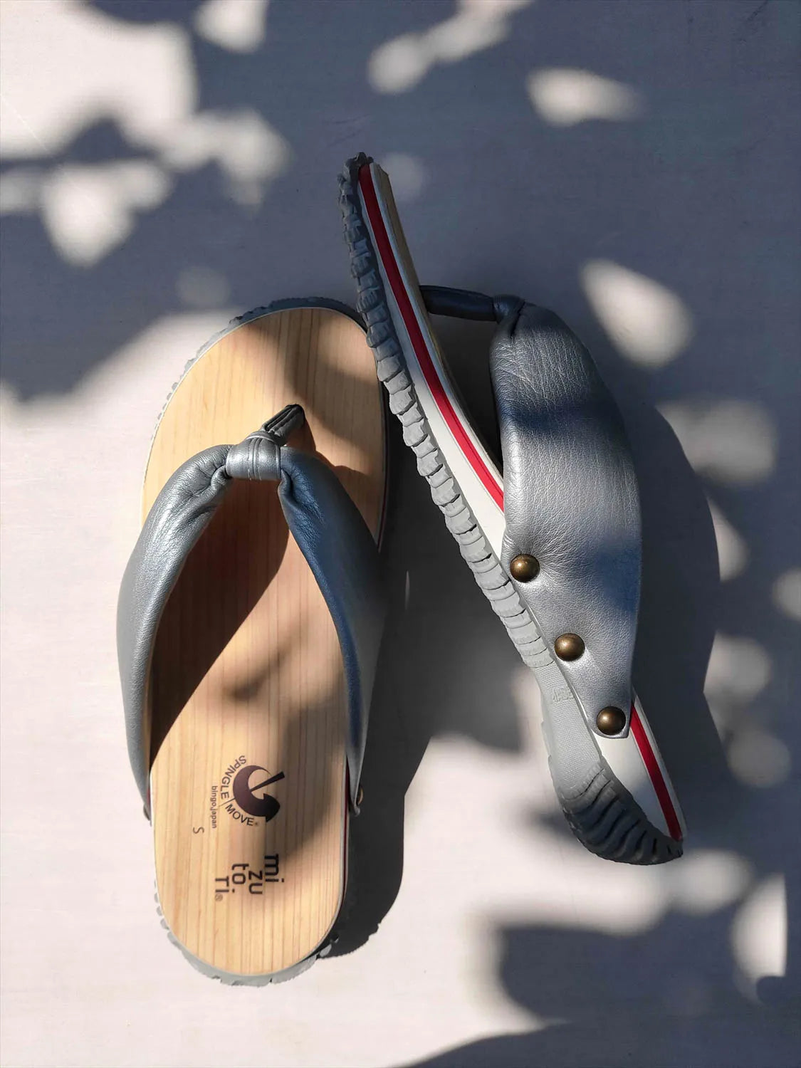 巻き上げソール下駄 本革 シルバー / NTSP-02 – mizutori / 株式会社