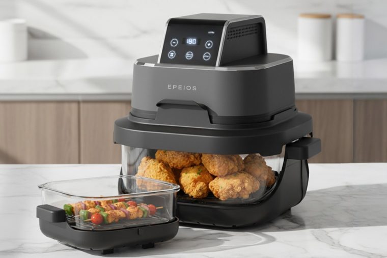 油不要でヘルシー調理！ ワンタッチで操作できるEPEIOSの「ガラス