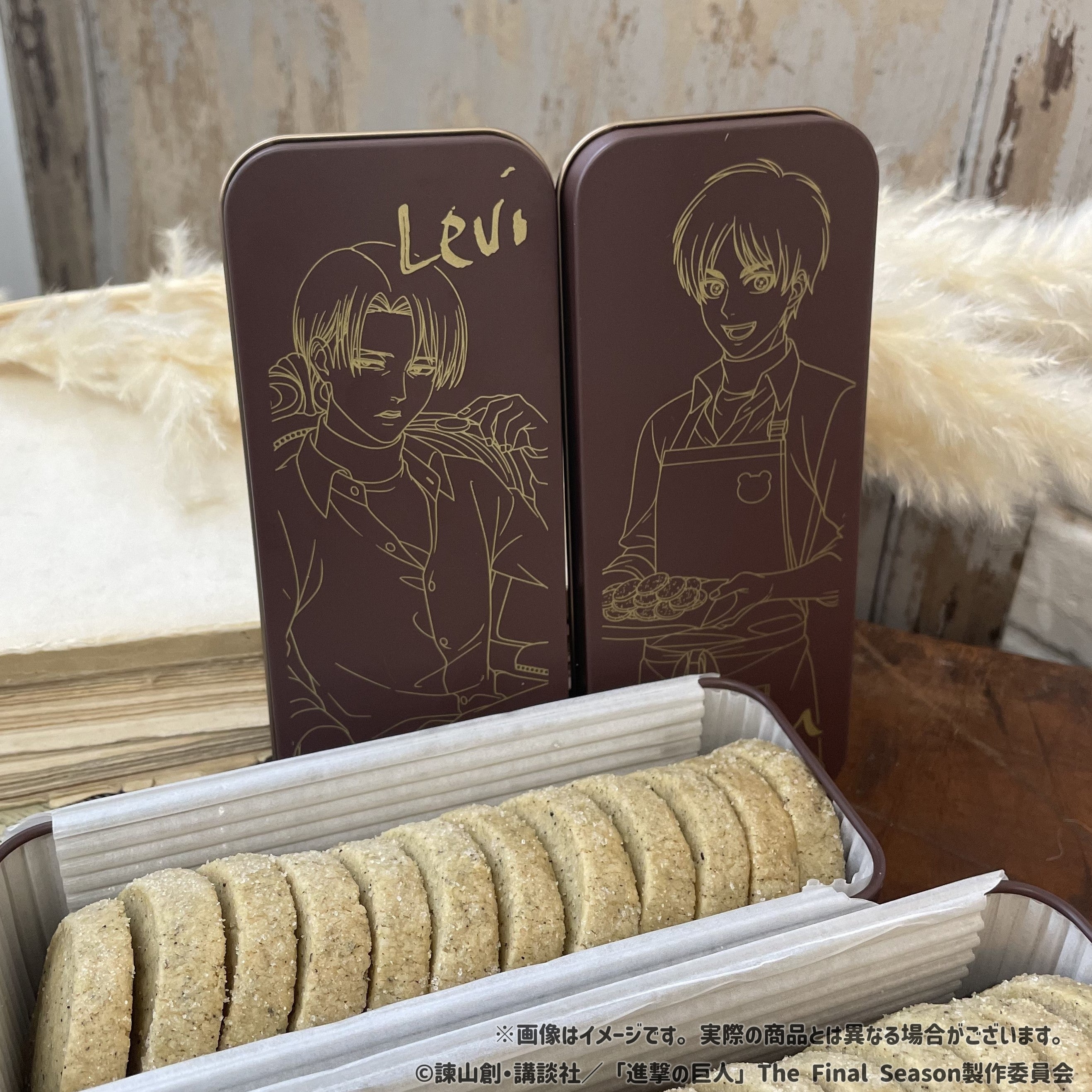 公式サイト限定】3 o'clock 進撃の巨人 クッキー缶（リヴァイ