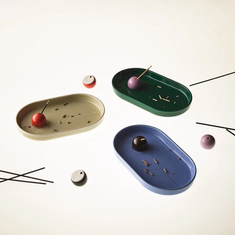 Incense Holder Ice Blue × Hickory – GENERAL FURNISHINGS & CO.