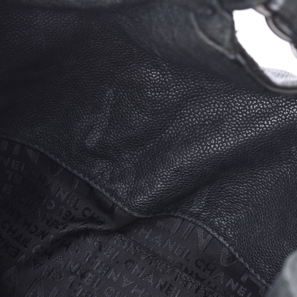 シャネルココカバス チェーントート 黒 シルバー金具 レディース