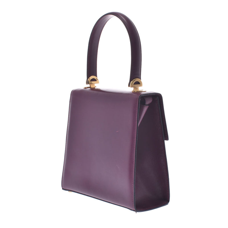 セリーヌ2WAYバッグ ヴィンテージ 紫 ゴールド金具 レディース