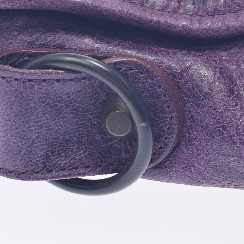 バレンシアガザ シティ 2WAY パープル レディース レザー ハンドバッグ