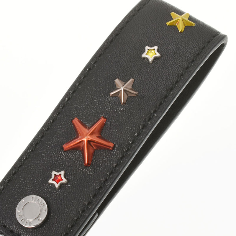 ジミーチュウキーリング スタッズ 黒 ユニセックス レザー