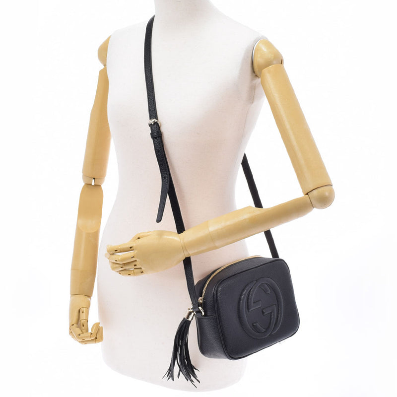 グッチソーホー スモールディスコバッグ ブラック ゴールド金具