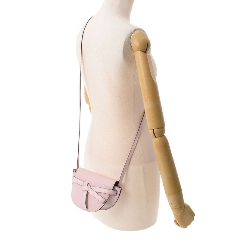 ロエベゲート ミニ ピンク レディース カーフ ショルダーバッグ LOEWE