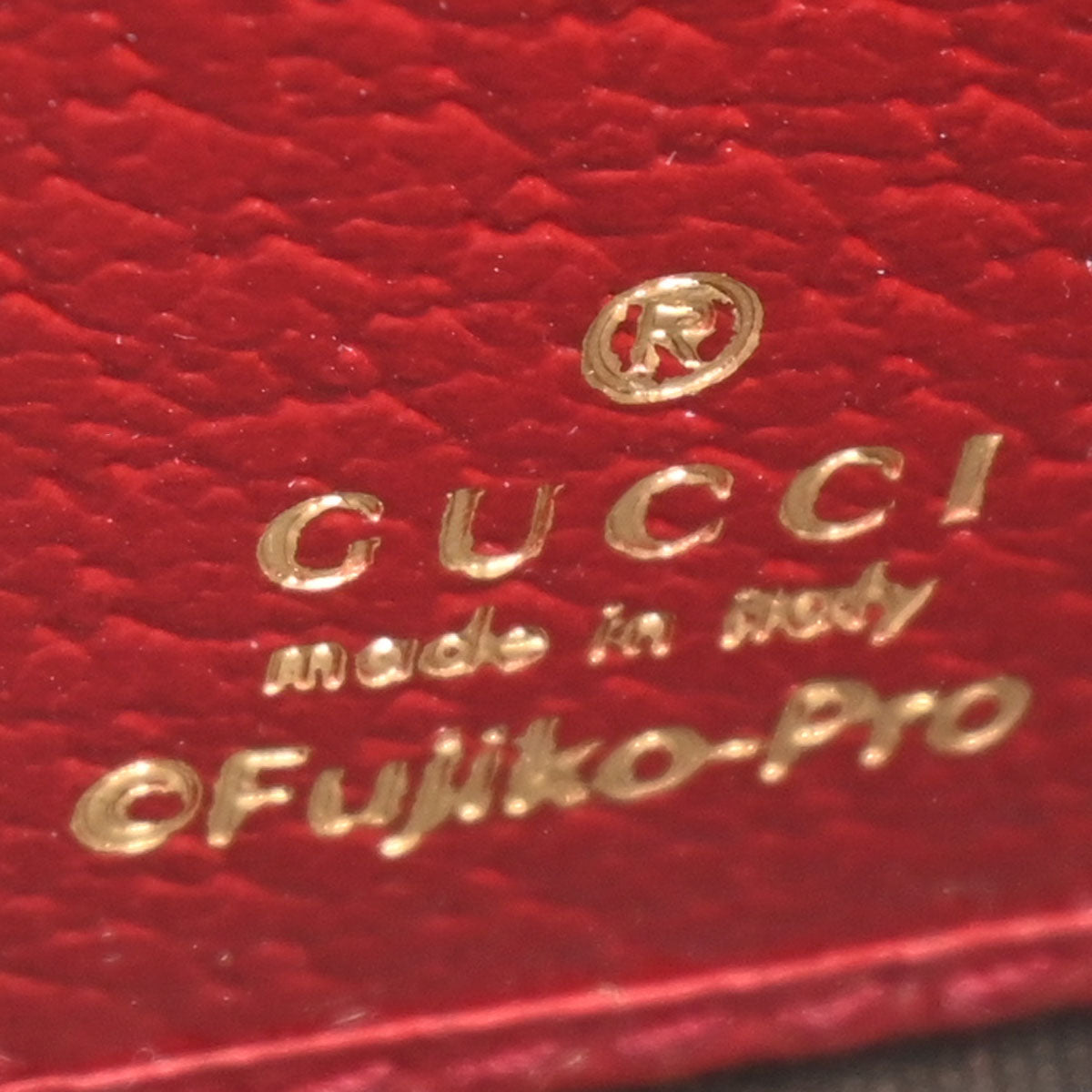 グッチドラえもんコラボ ベージュ/レッド ゴールド金具 レディース GG