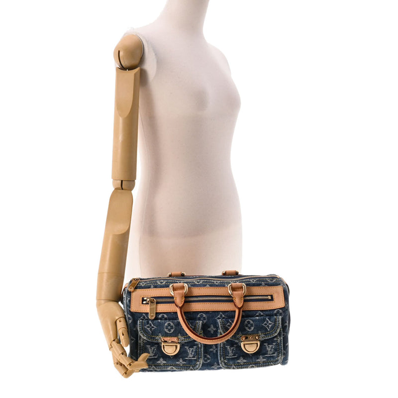 ルイヴィトンデニム ネオスピーディ 14145 ブルー レディース