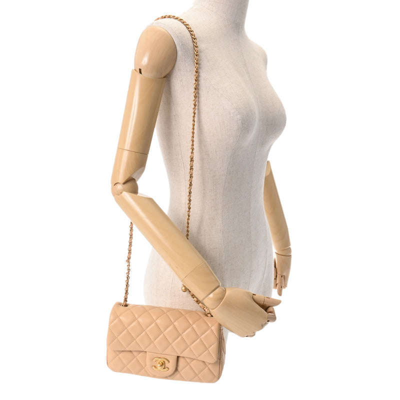 シャネルチェーンショルダー 20cm ミニマトラッセ ココボール ベージュ