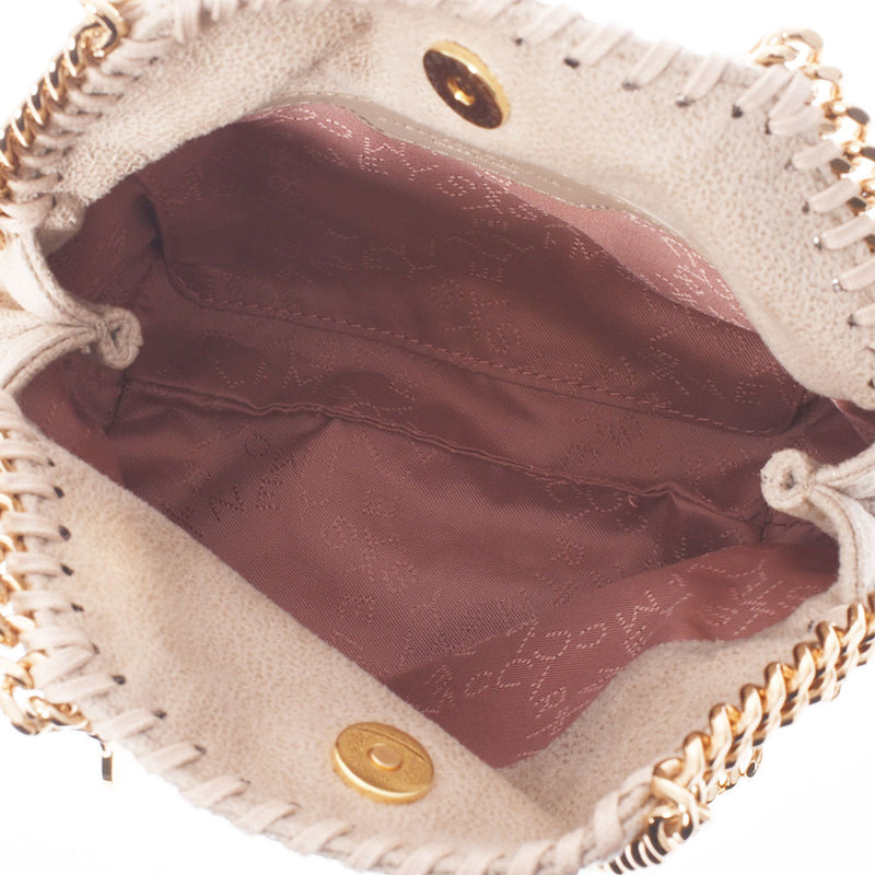 ステラマッカートニーファラベラ タイニートート ベージュ ゴールド