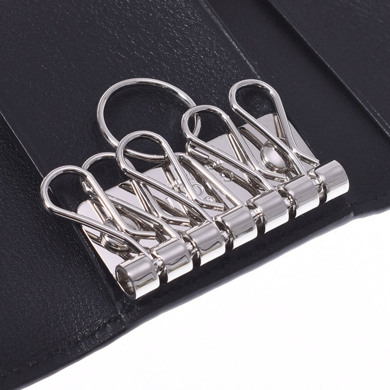 グッチ6連キーケース マイクログッチシマ アウトレット 黒 シルバー