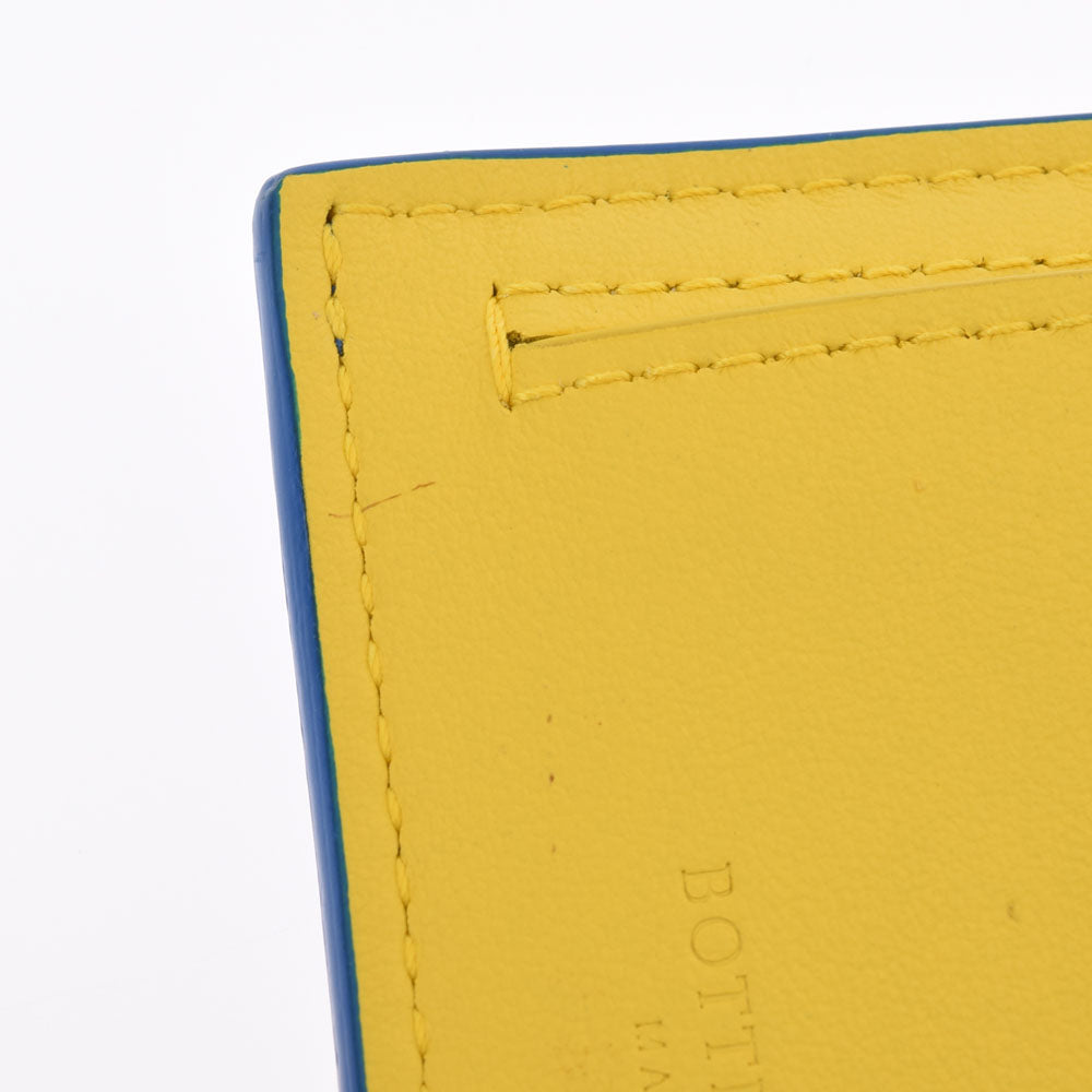 ボッテガヴェネタイントレチャート ラウンドファスナー 青/黄 ユニ