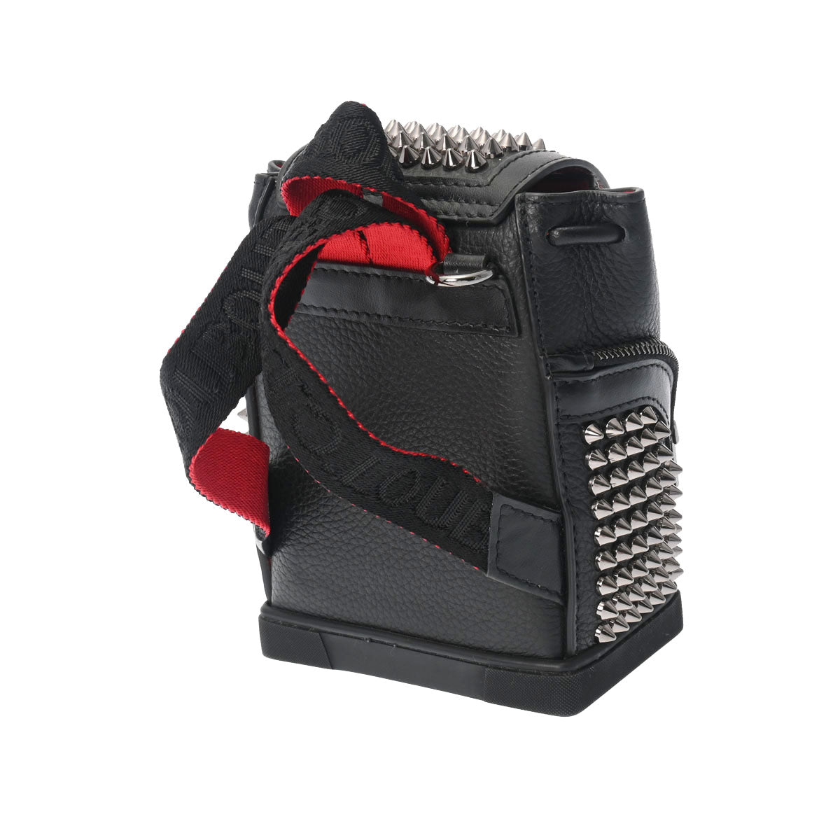 クリスチャンルブタンエクスプローラーファンク キーリング 黒/赤