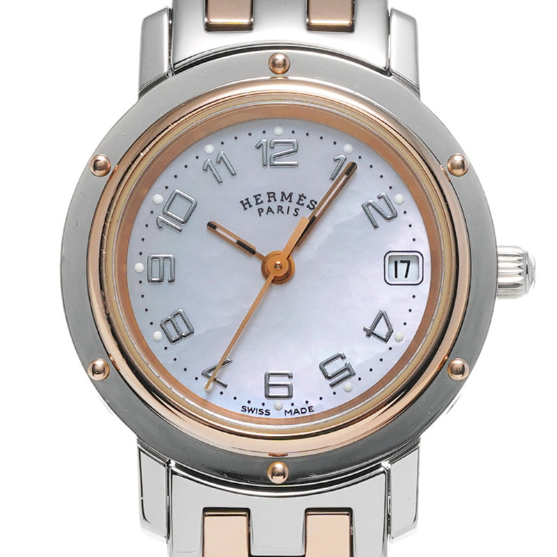エルメスクリッパー ナクレ レディース 腕時計 CL4.221 HERMES 中古