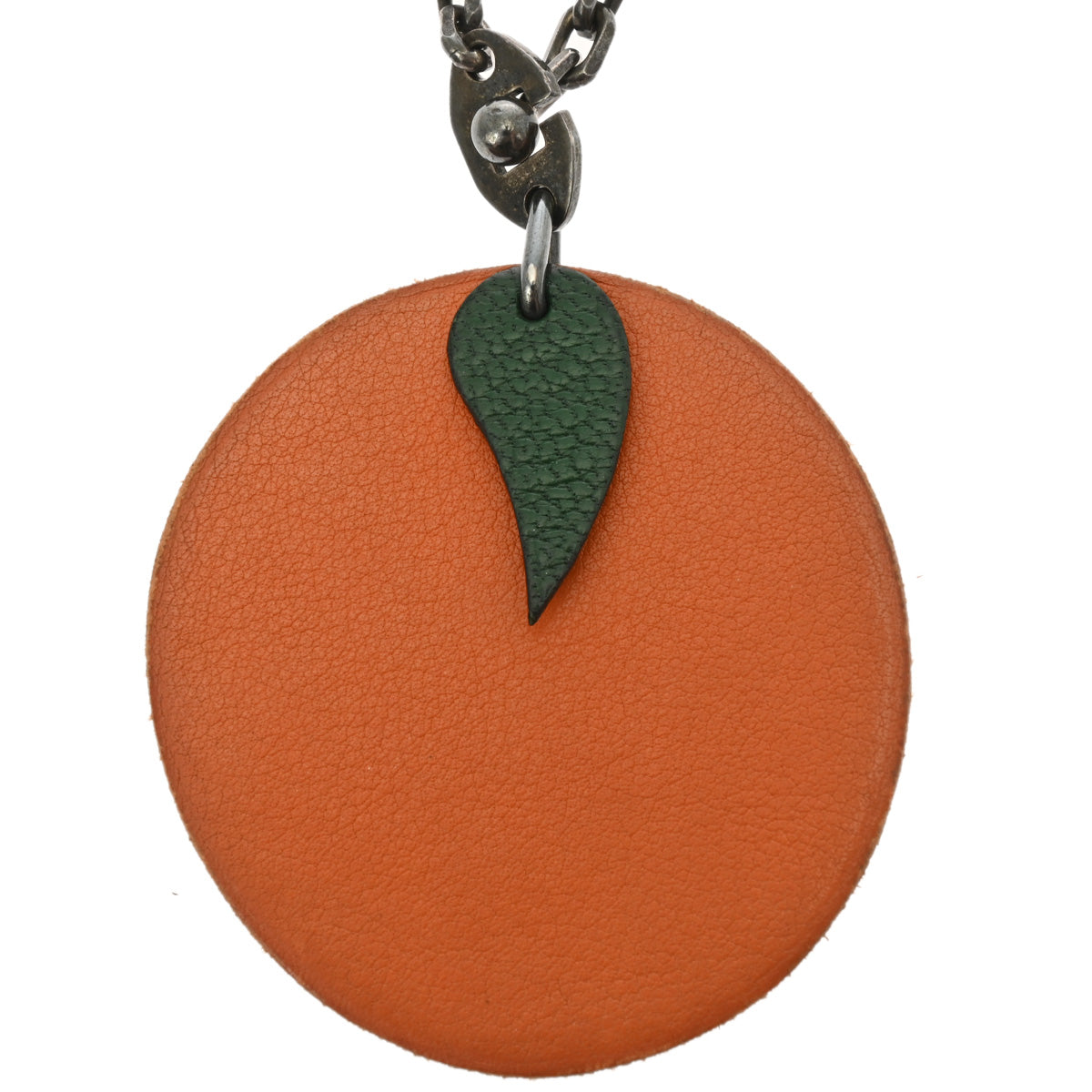 エルメスキーホルダー オレンジモチーフ オレンジ/緑 ユニセックス