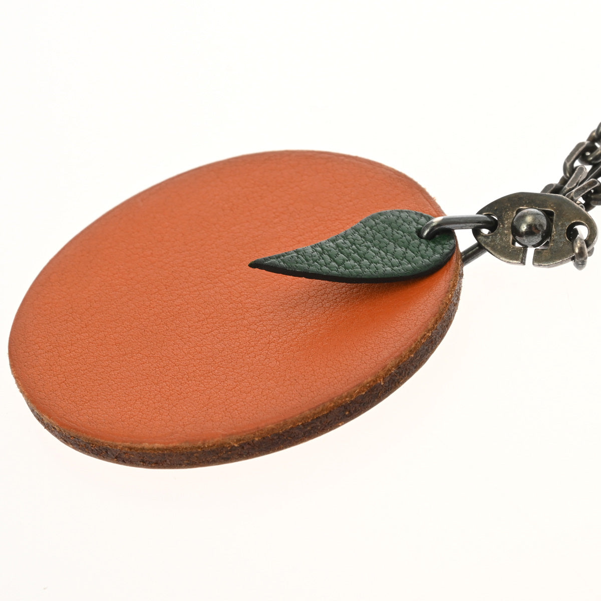 エルメスキーホルダー オレンジモチーフ オレンジ/緑 ユニセックス