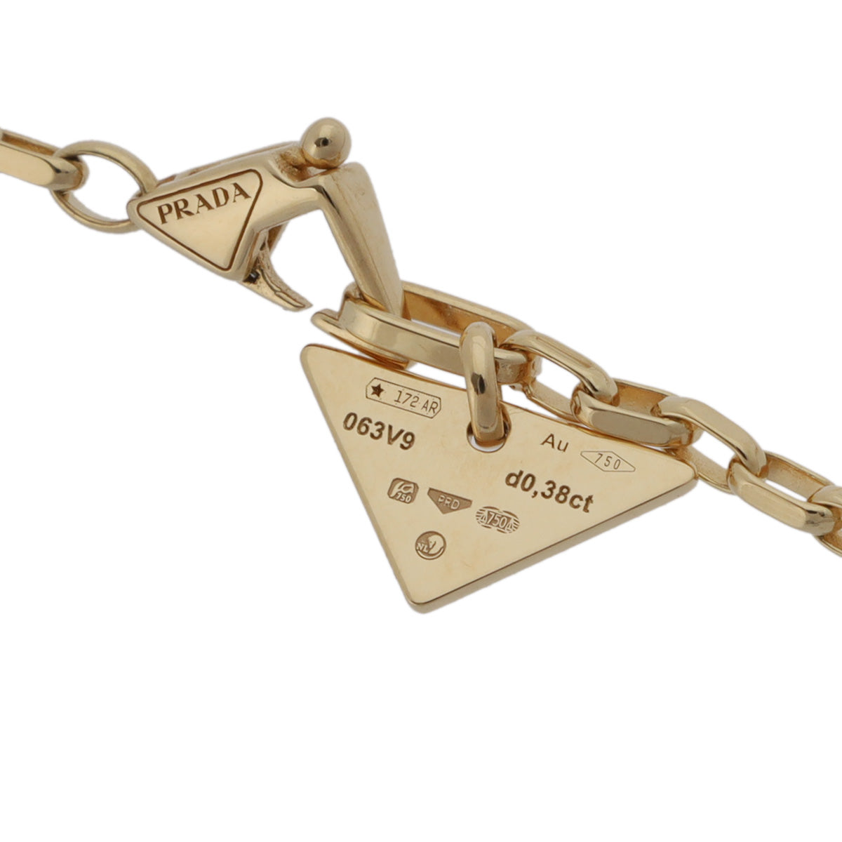 プラダオニキス ダイヤ0.38ct レディース ネックレス PRADA 中古