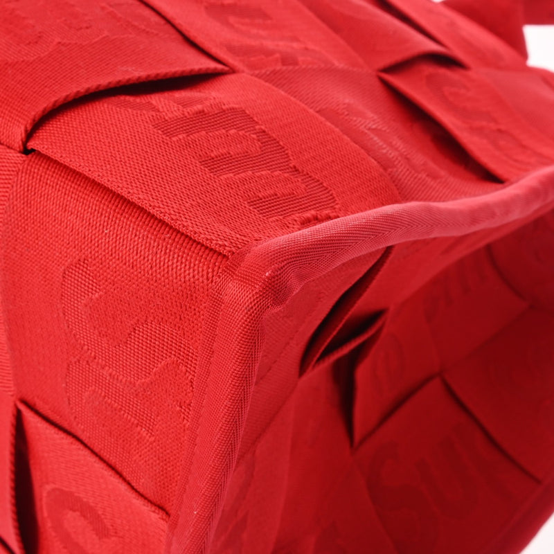 シュプリームウーブン ラージトート レッド メンズ キャンバス トート