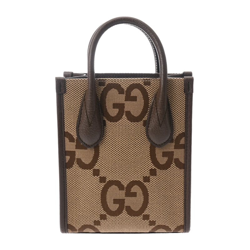 グッチ ジャンボGG ミニ トートバッグ 2WAY ベージュ ブラウン