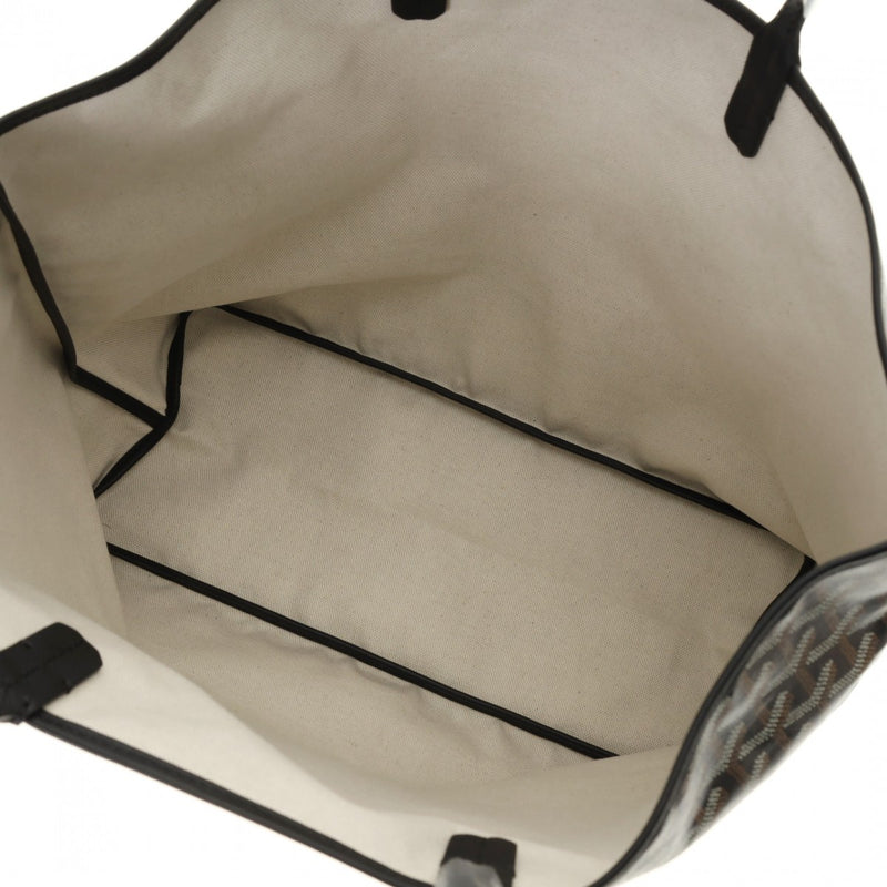 ゴヤールサンルイ PM 黒/茶 ユニセックス PVC トートバッグ GOYARD