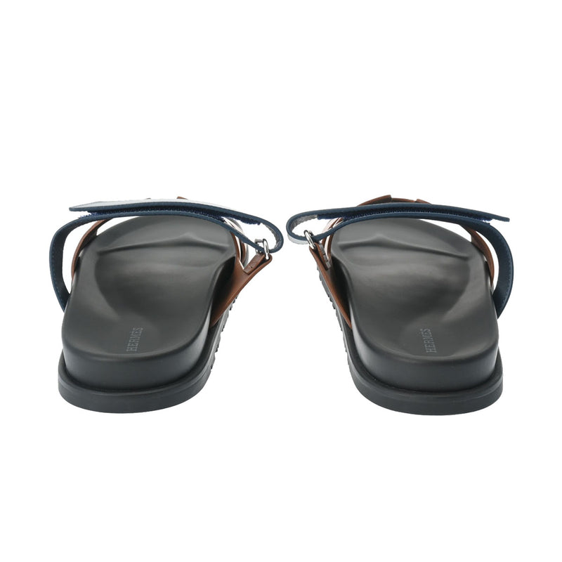 エルメスシプレ サイズ43.5 ゴールド/ブルーセレステ/黒 メンズ カーフ