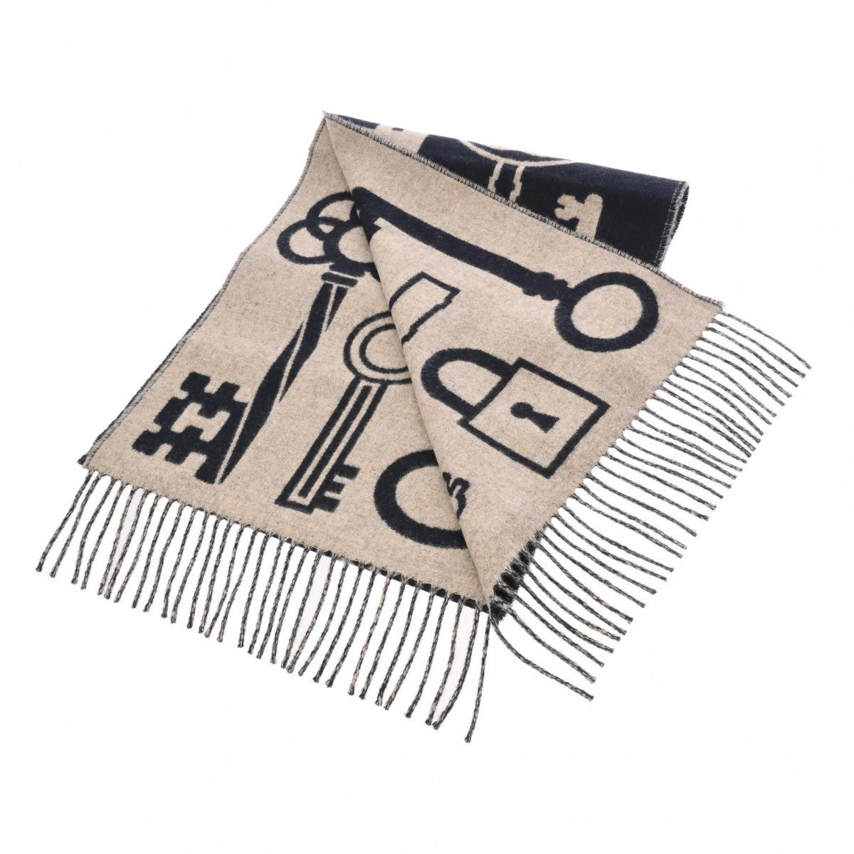 エルメスカザック キー コレクション マリン/ベージュシネ レディース