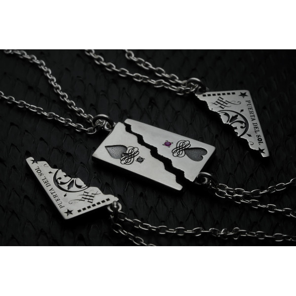 PUERTA DEL SOL ちぎれたトランプ リバーシブル ネックレス(チェーン