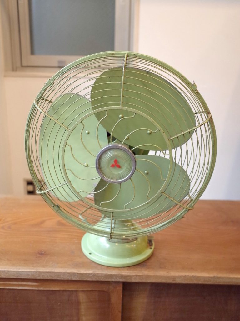 古道具 箱付 三菱 レトロ 扇風機 ビンテージ 稼動品 昭和30年代頃